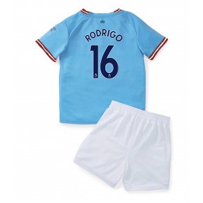 Manchester City Rodri Hernandez #16 babykläder Hemmatröja barn 2022-23 Korta ärmar (+ Korta byxor)